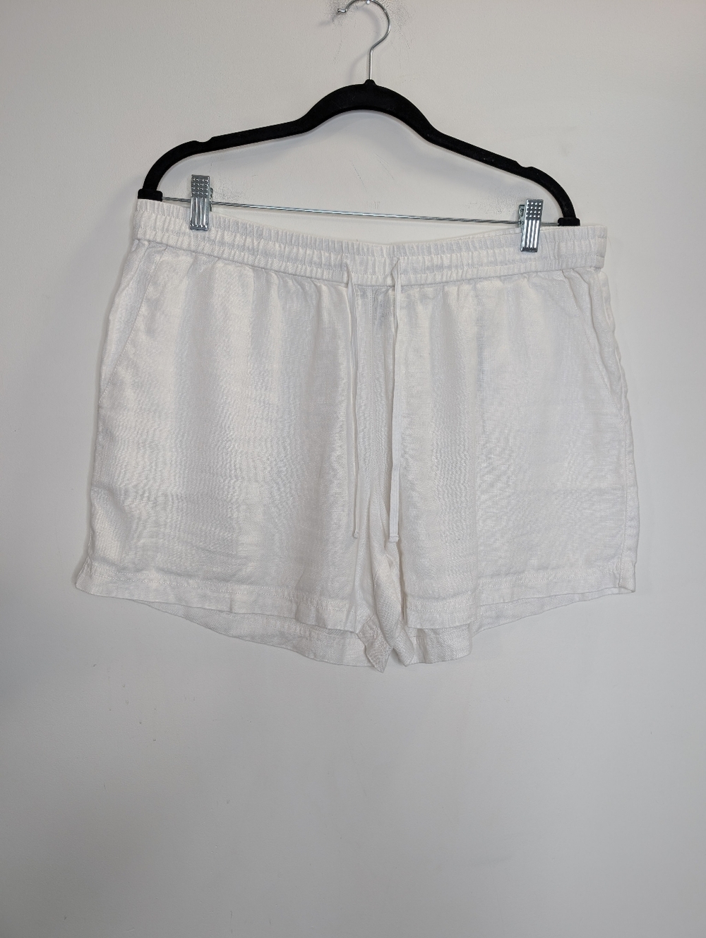Tommy Bahama 100% Linen Drawstring Shorts White L Relaxed Beachy - Picture 2 of 5